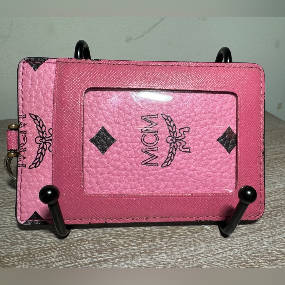 MCM lanyard/Cardholder in Visestos, pink - Picture 2 of 15